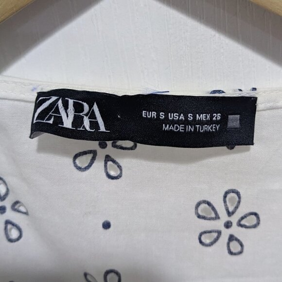 Zara | Eyelet Ruffle Wrap Top - Picture 4 of 10